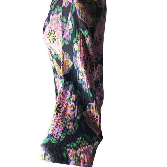 Gauzy J Crew Pink Medallion V Neck 3/4 Sleeve Gauze Cotton Tunic Swimsuit Cover - Picture 5 of 13